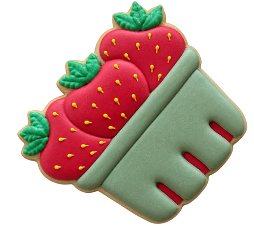 Strawberry basket cookie